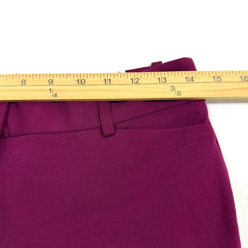 Liz Claiborne Emma Slim Leg Ankle Pants 4-Way Stretch Wild Cherry Womens 2P NWT - Picture 7 of 16